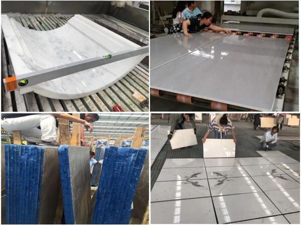arabescato venato marble slab  inspection