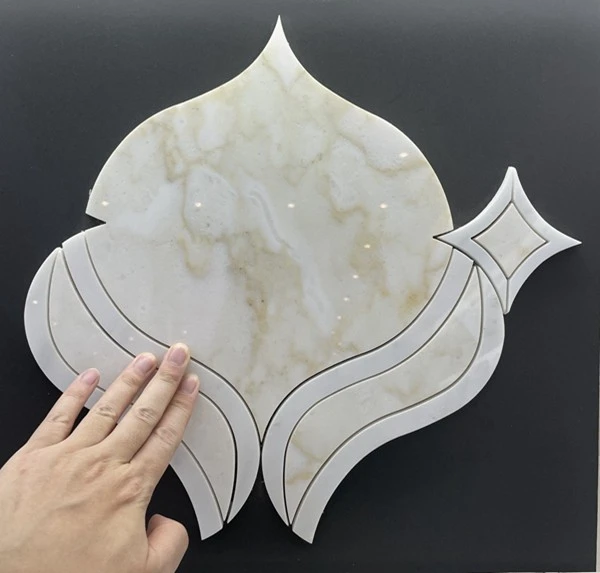 Gold Marble Mosaic Wall Tiles