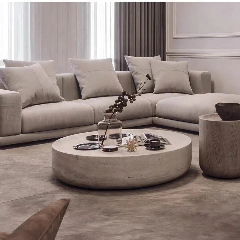 Round Travertine Coffee Tables Round Travertine Coffee Tables
