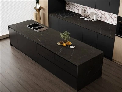 Lightning Black Sintered Stone Counterbop